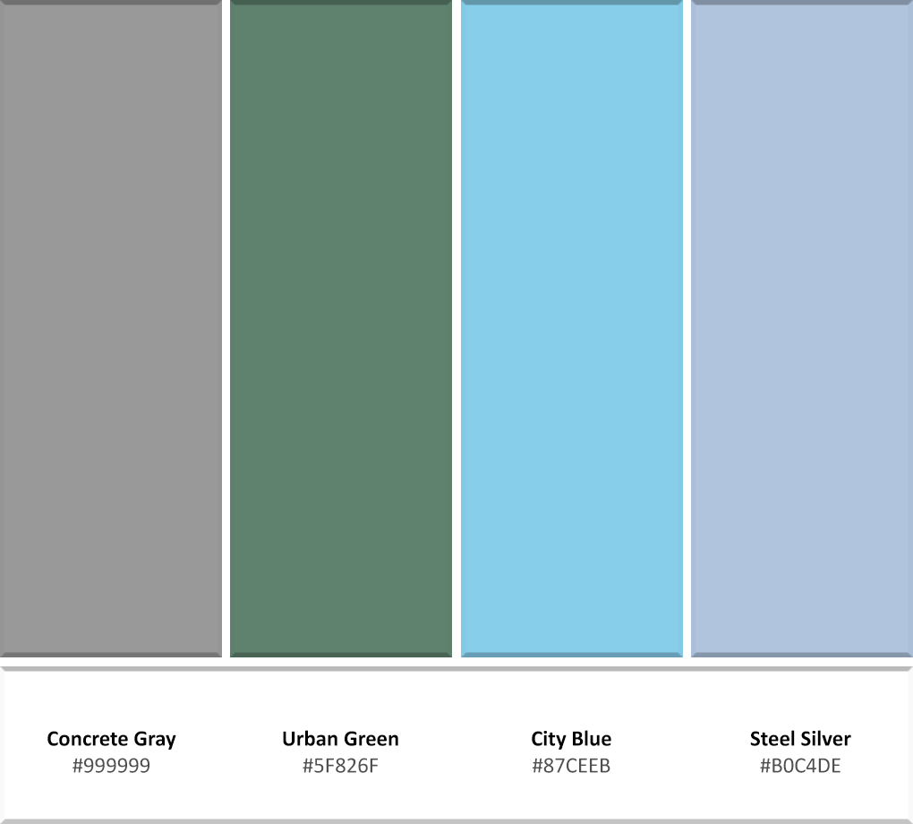 Spectacular color palettes experience – Urban Oasis color palettes