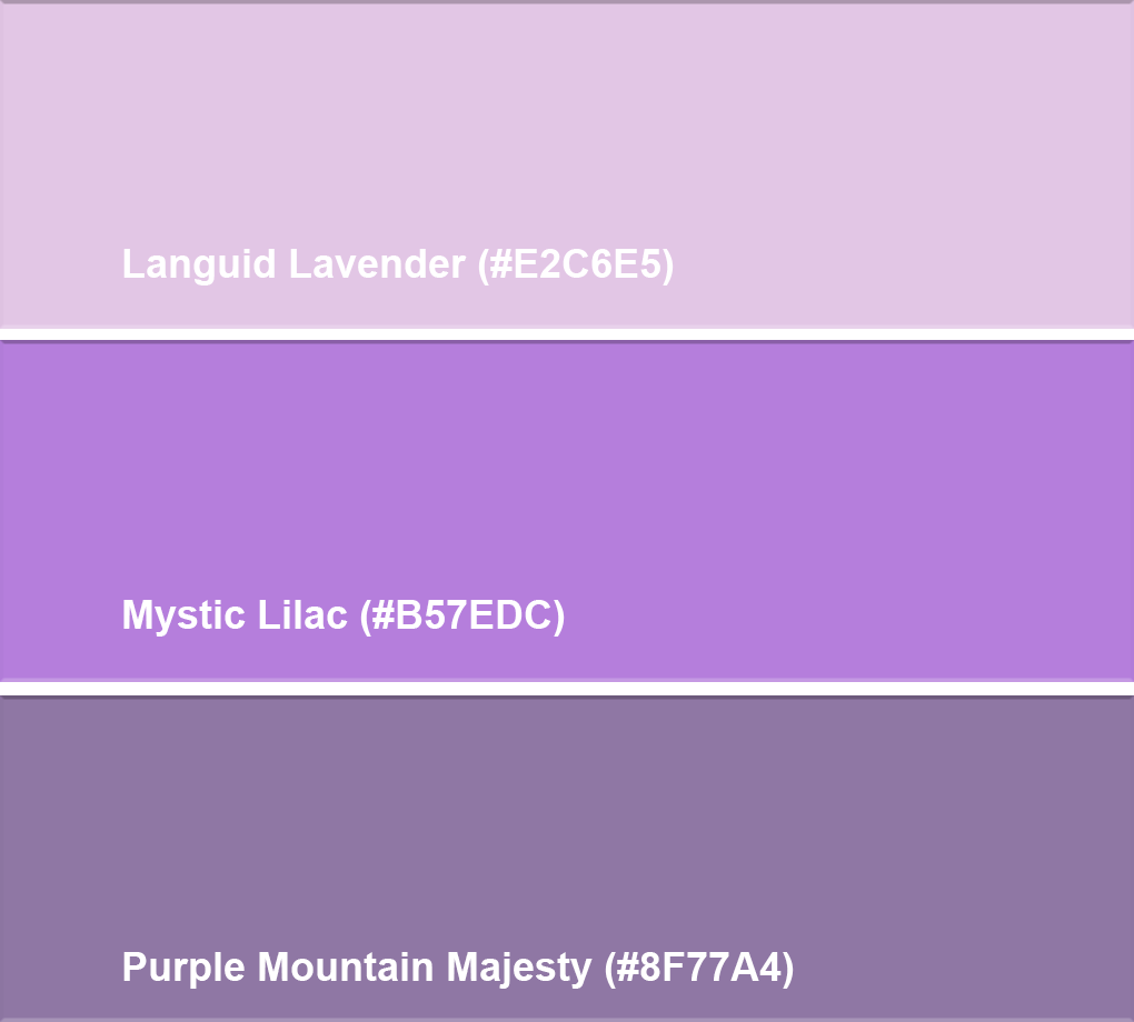 Colors Decorating Walls Branding – Mystic Lilac color palettes