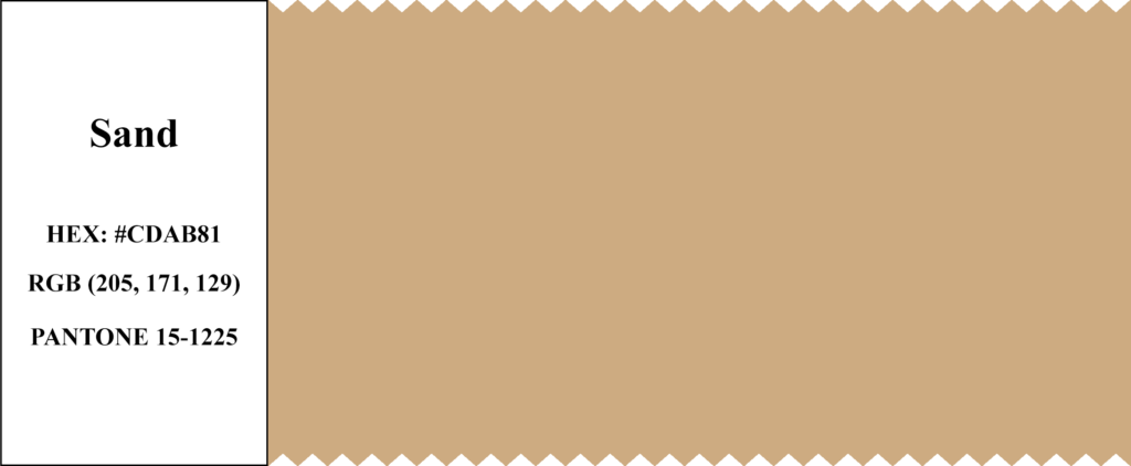 2014 - Pantone Color of the Year and Color Palettes: Sand - Pantone 15-1225, Hex Code: #CDAB81, RGB Code: 205, 171, 129