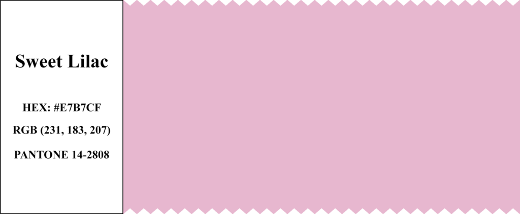 Pantone Color of the Year 2012 and Fashion Trends: Sweet Lilac - Pantone Code: 14-2808, Hex Code: #E7B7CF, RGB: (231, 183, 207)